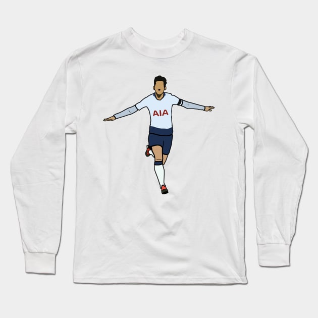 Son Heung Min - Tottenam Spurs Premier League Soccer Long Sleeve T-Shirt by xavierjfong